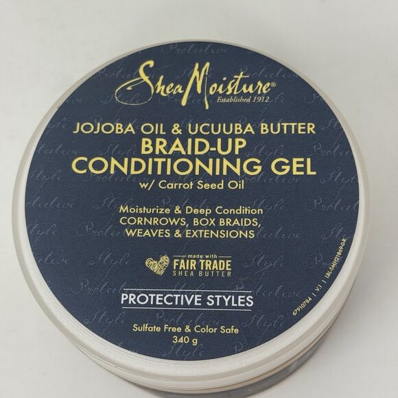 SheaMoisture Braid Up Conditioning Gel Jojoba Oil Ucuuba Butter New Discontinued - Picture 6 of 10